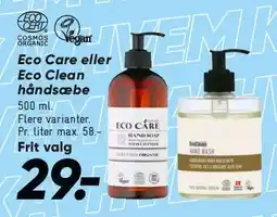 Bilka Eco Care / Eco Clean håndsæbe tilbud