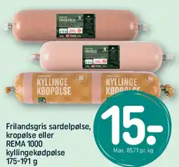 REMA 1000 Frilandsgris / REMA1000 pølser tilbud