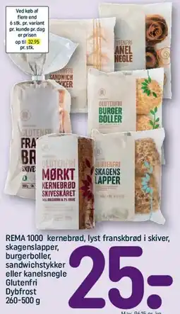 REMA 1000 REMA1000 kernebrød og andre glutenfri bagvarer tilbud