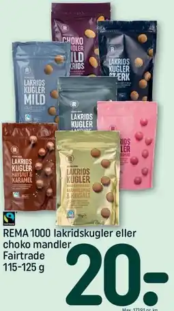 REMA 1000 REMA 1000 lakridskugler eller choko mandler tilbud