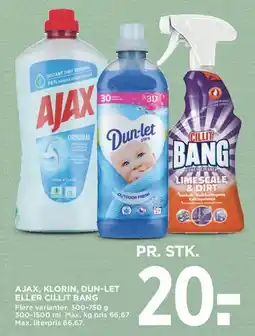 MENY Ajax, Dun-let eller Cillit Bang tilbud