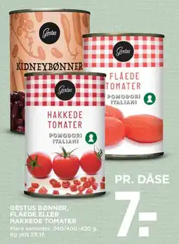 MENY Gestus bønner og dåse tomater tilbud