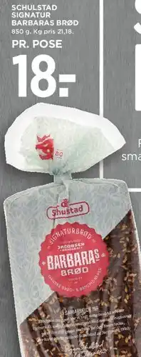 MENY Schulstad Signatur Barbara's Brød tilbud