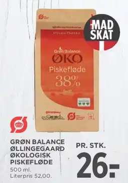 MENY Grøn Balance Øllingegaard økologisk piskefløde 38% tilbud