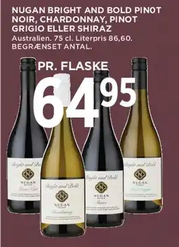 MENY Nugan Bright & Bold – Pinot Noir, Chardonnay, Pinot Grigio eller Shiraz tilbud