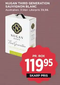MENY Nugan Third Generation Sauvignon Blanc (box) tilbud