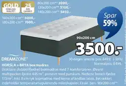 JYSK DREAMZONE HORSLA + IBYRA boxmadras tilbud