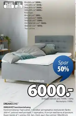 JYSK INNHAVET kontinentalseng tilbud