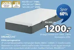 JYSK DREAMZONE EIMA springmadras tilbud