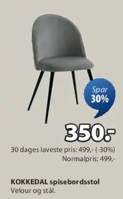 JYSK KOKKEDAL spisestol tilbud