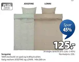 JYSK Sengetøj (JOSEFINE / LONNI) tilbud