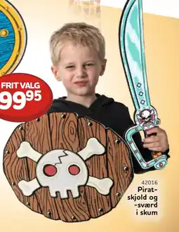Buddy Leg Pirat- skjold og -sværd i skum tilbud