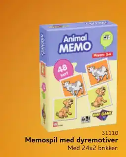Buddy Leg Memospil med dyremotiver tilbud