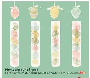 Påskeæg pynt 6-pak