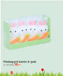 Hi five Påskepynt kanin 4-pak tilbud
