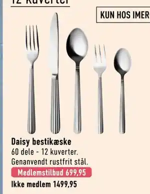 Imerco Daisy bestikæske tilbud