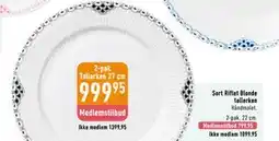 Imerco Sort Riflet Blonde tallerken tilbud