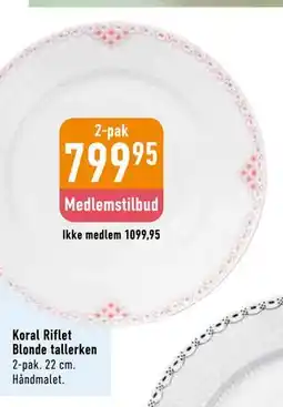 Imerco Koral Riflet Blonde tallerken tilbud