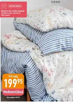 Imerco Blomstret eller stribet sengesæt tilbud