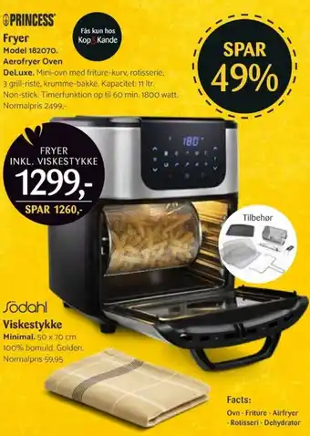Kop & Kande Fryer 182070 Aerofryer Oven Deluxe, Viskestykke Minimal tilbud