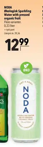 Citti NODA Økologisk Sparkling Water with pressed organic fruit tilbud