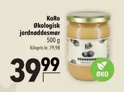 Citti KoRo Økologisk jordnøddesmør tilbud