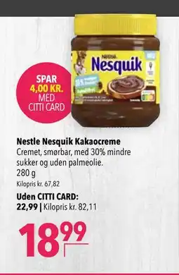 Citti Nestle Nesquik Kakaocreme tilbud