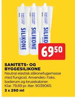 jem & fix SANITETS- OG BYGGESILIKONE tilbud