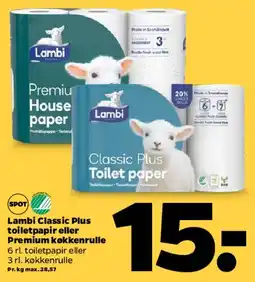Netto Lambi Classic Plus / Premium køkkenrulle tilbud