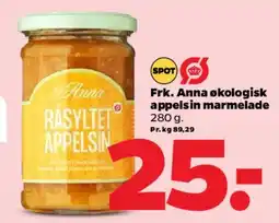 Netto Frk. Anna økologisk appelsinmarmelade tilbud