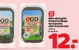 Netto ØGO økologisk friland kyllinge-leverpostej / levergyrostej tilbud