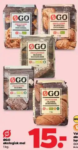 Netto ØGO økologiske mel/produkter tilbud