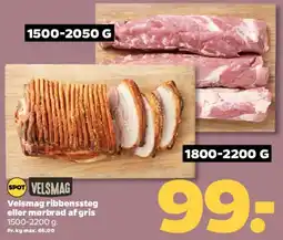 Netto Velsmag ribbensteg eller mørbrad af gris tilbud