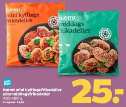 Netto Næmt mini kyllingefrikadeller / middagsfrikadeller tilbud