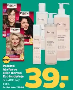 Netto Palette hårfarve eller Derma hudpleje tilbud