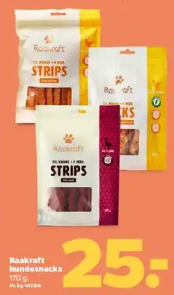 Netto Raakraft hundesnacks - Strips tilbud