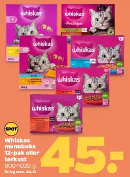 Netto Whiskas menuboks eller tørkost tilbud