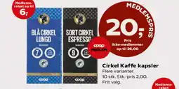 Kvickly Cirkel Kaffe kapsler tilbud