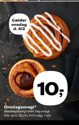 Kvickly Onsdagssnegl tilbud