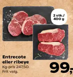 Kvickly Entrecote eller ribeye tilbud