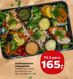 Kvickly Delikatessens fiskeplatte tilbud
