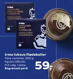 Kvickly Irma luksus flødeboller tilbud