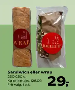 Kvickly Sandwich eller wrap tilbud