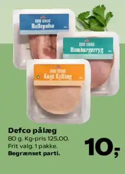Kvickly Defco pålæg tilbud