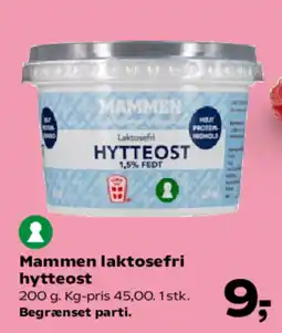 Kvickly Mammen laktosefri hytteost tilbud