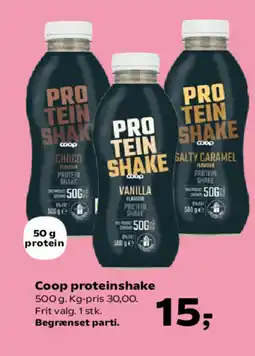 Kvickly Coop proteinshake tilbud
