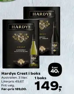 Kvickly Hardys Crest i boks tilbud