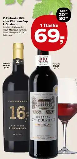 Kvickly Z-Elebrate 16% eller Chateau Cap L'Ousteau tilbud