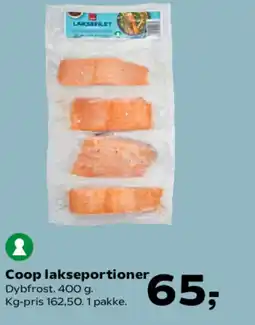 Kvickly Coop lakseportioner tilbud