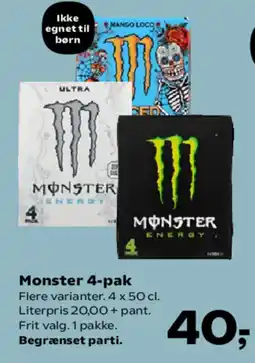 Kvickly Monster 4-pak tilbud